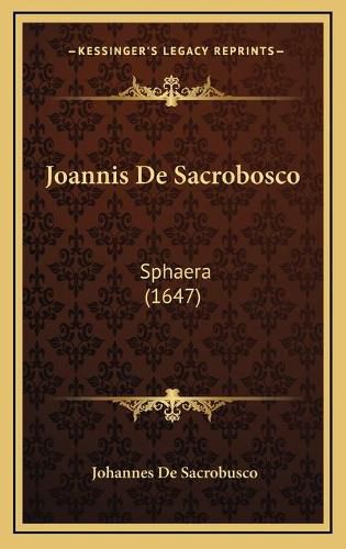 Cover image for Joannis de Sacrobosco: Sphaera (1647)