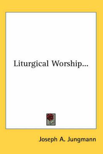 Cover image for Liturgical Worship...