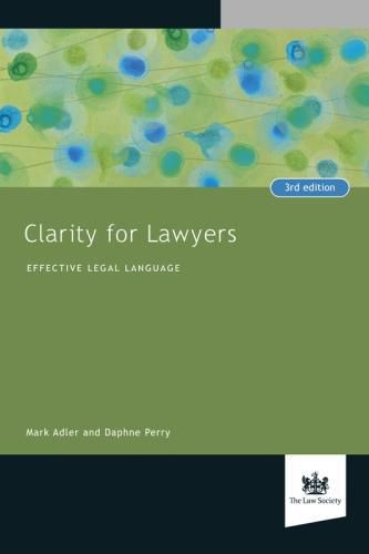 Cover image for Clarity for Lawyers: Effective Legal Language