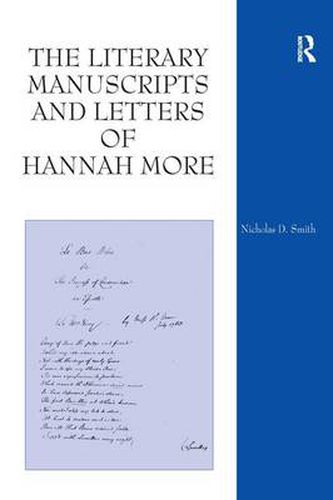 Cover image for The Literary Manuscripts and Letters of Hannah More