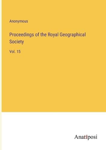 Cover image for Proceedings of the Royal Geographical Society