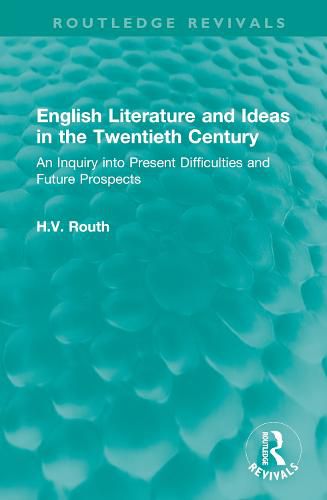 Cover image for English Literature and Ideas in the Twentieth Century