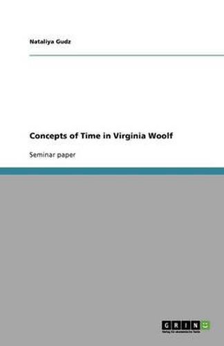 Cover image for Concepts of Time in Virginia Woolf