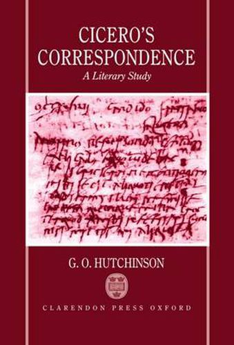 Cover image for Cicero's Correspondence: A Literary Study