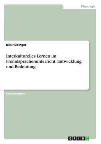 Cover image for Interkulturelles Lernen Im Fremdsprachenunterricht