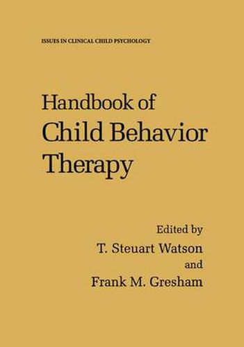 Cover image for Handbook of Child Behavior Therapy