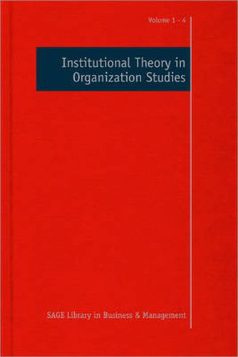 Cover image for Institutional Theory in Organization Studies