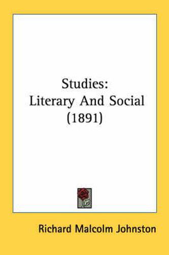 Studies: Literary and Social (1891)