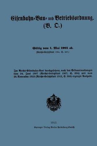 Cover image for Eisenbahn-Bau- Und Betriebsordnung