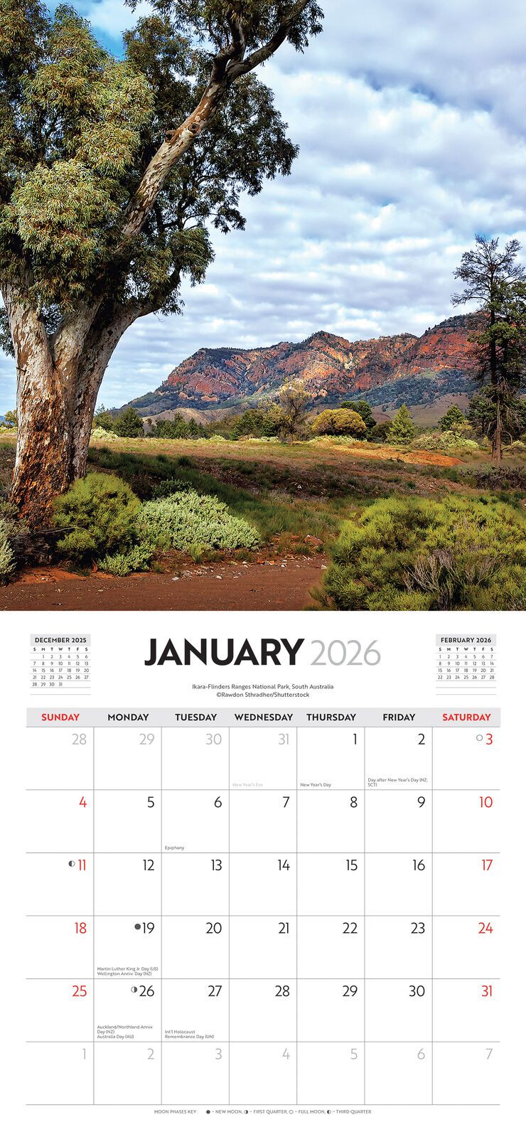 National Parks of Australia 2026 Square Calendar