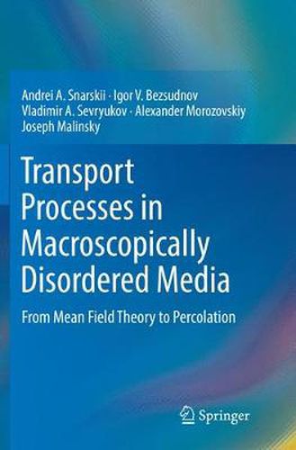 Cover image for Transport Processes in Macroscopically Disordered Media: From Mean Field Theory to Percolation