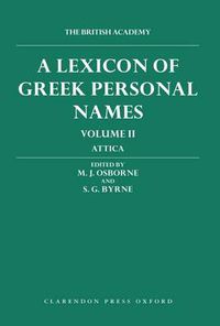 Cover image for A Lexicon of Greek Personal Names