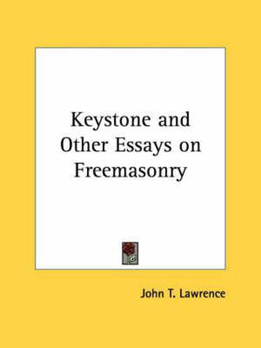 Cover image for Keystone & Other Essays on Freemasonry (1813)