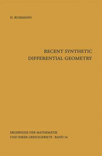 Cover image for Recent Synthetic Differential Geometry
