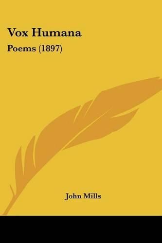 Cover image for Vox Humana: Poems (1897)