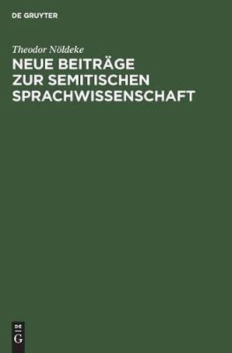 Neue Beitrage Zur Semitischen Sprachwissenschaft