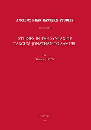 Cover image for Studies in the Syntax of Targum Jonathan to Samuel