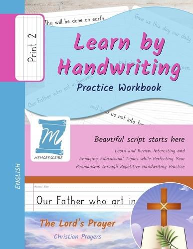 Cover image for Learn by Handwriting, Practice Workbook - The Lord's Prayer - Christian Prayers - Print, Level 2