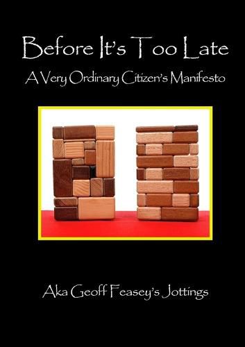 Cover image for Before it's Too Late: A Very Ordinary Citizen's Manifesto