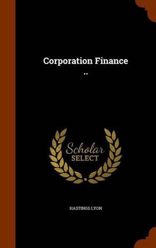 Cover image for Corporation Finance ..