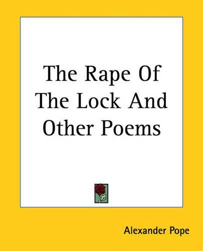 Cover image for The Rape Of The Lock And Other Poems