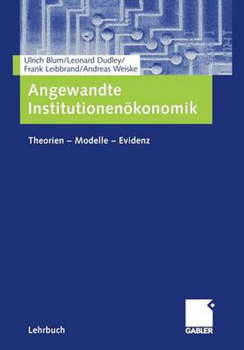 Cover image for Angewandte Institutionenokonomik