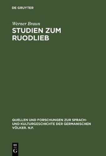 Cover image for Studien Zum Ruodlieb: Ritterideal, Erzahlstruktur Und Darstellungsstil