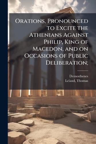 Cover image for Orations, Pronounced to Excite the Athenians Against Philip, King of Macedon, and on Occasions of Public Deliberation;