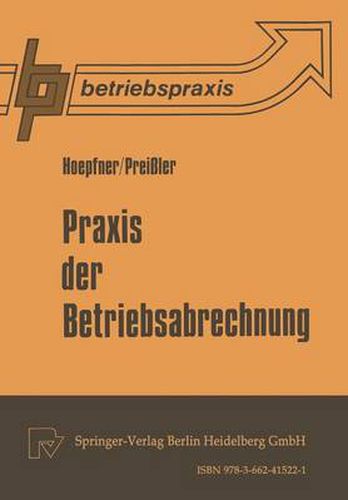 Cover image for Praxis Der Betriebsabrechnung