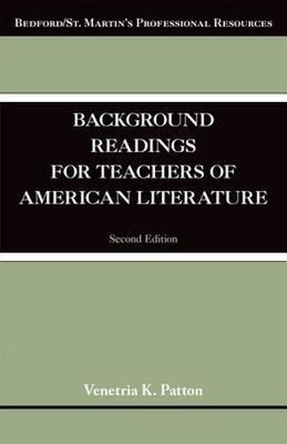 Cover image for Background Readings for Teachers of American Literature