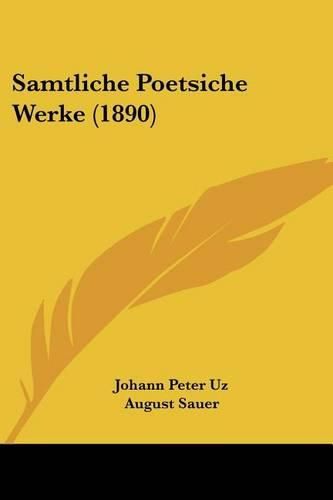 Cover image for Samtliche Poetsiche Werke (1890)