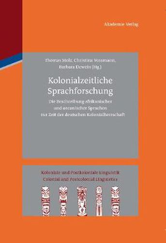 Cover image for Kolonialzeitliche Sprachforschung