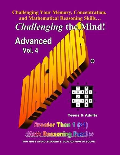 Cover image for Diagnumb Advanced Vol. 4: Greater Than 1 (>1) Math Reasoning Puzzles