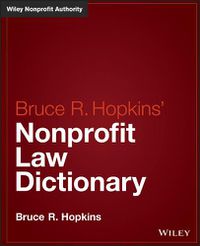 Cover image for Hopkins' Nonprofit Law Dictionary