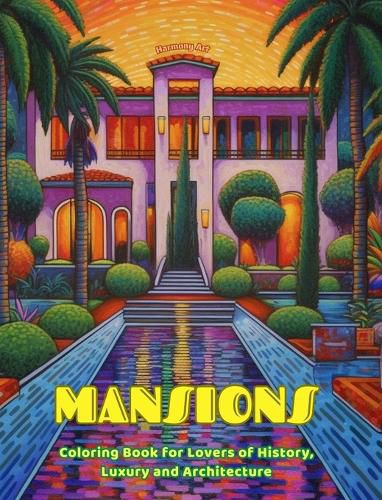 Cover image for Mansions Coloring Book for Lovers of History, Luxury and Architecture Amazing Designs for Total Relaxation