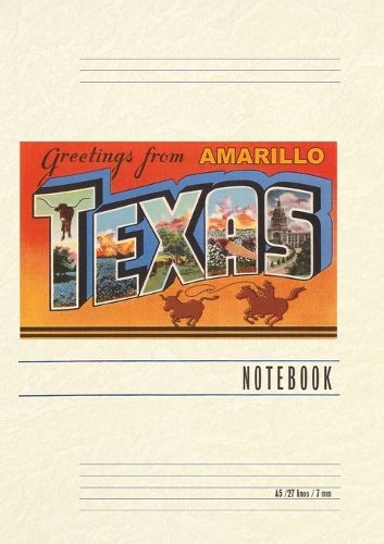 Cover image for Vintage Lined Notebook Greetings from Amarillo, Texas