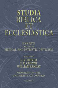 Cover image for Studia Biblica Et Ecclesiastica, 5 Volumes: Essays in Bible, Archaeology and Patristic Criticism