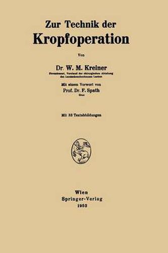 Cover image for Zur Technik Der Kropfoperation