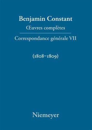 Cover image for Correspondance Generale 1808-1809