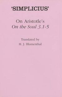 Cover image for On Aristotle  On the Soul 3.1-5