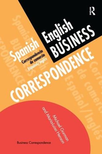 Cover image for Spanish/English Business Correspondence: Correspondecia de comercio Espanol/Ingles