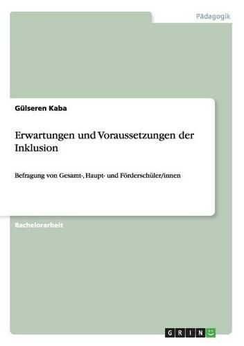 Cover image for Erwartungen Und Voraussetzungen Der Inklusion