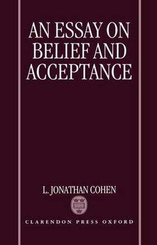 Cover image for An Essay on Belief and Acceptance