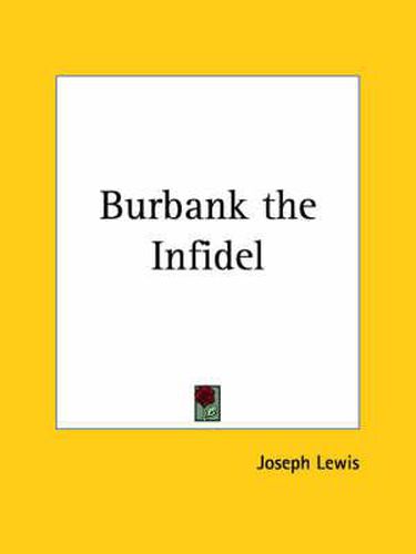 Cover image for Burbank the Infidel (1930)
