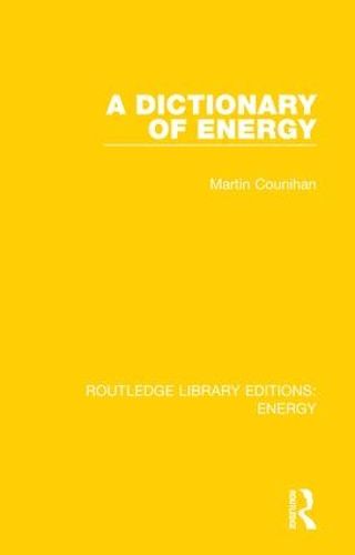 Cover image for A Dictionary of Energy