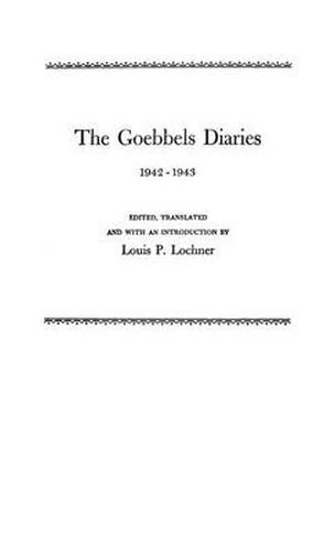 Cover image for The Goebbels Diaries, 1942-1943