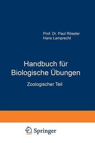 Cover image for Handbuch Fur Biologische UEbungen: Zoologischer Teil