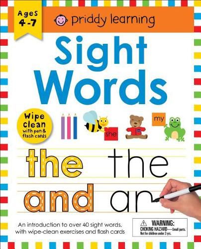Cover image for Wipe Clean Workbook: Sight Words (Enclosed Spiral Binding): Ages 4-7; Wipe-Clean with Pen & Flash Cards