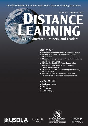 Cover image for Distance Learning - Volume 15: Issue 4, 2018