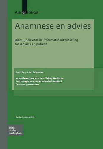 Cover image for Anamnese En Advies: Richtlijnen Voor de Informatie-Uitwisseling Tussen Arts En Patient